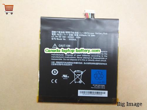 Genuine AMAZON 3555A2L Battery 4400mAh, 3.7V, Black , Li-Polymer