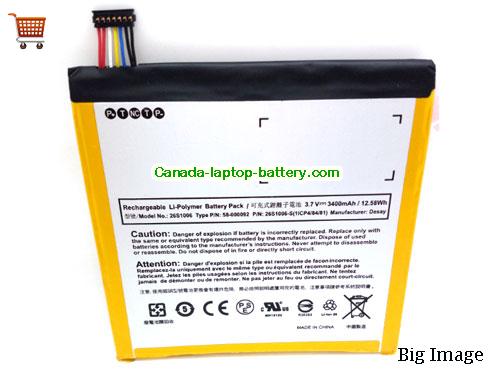 Genuine AMAZON Kindle Fire HD6 Battery 3400mAh, 12.58Wh , 3.7V, Sliver , Li-ion