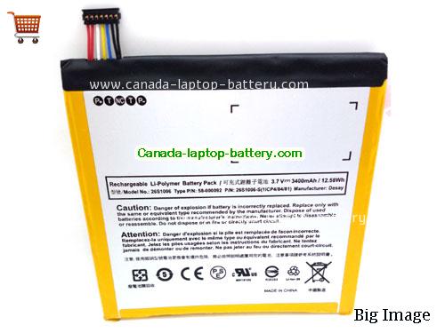 Genuine AMAZON PW98VM Battery 3400mAh, 12.58Wh , 3.7V, Sliver , Li-ion