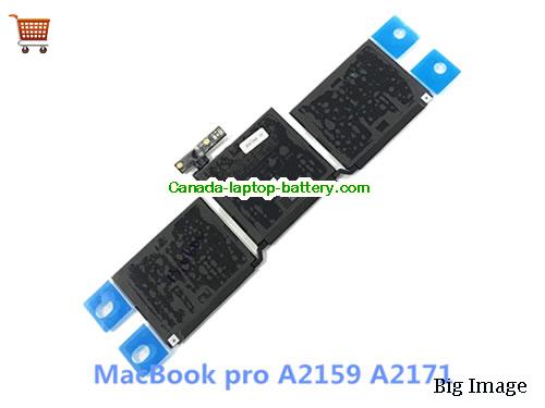 Canada Repalcement A2171 Battery For Apple MacBook Pro A2159 Notebook 11.41v 58.2Wh
