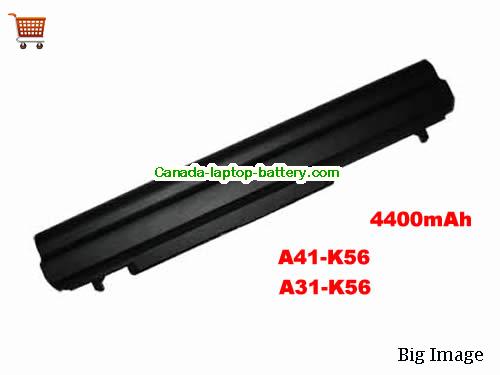 ASUS A41-K56 Replacement Laptop Battery 4400mAh 14.4V Black Li-ion