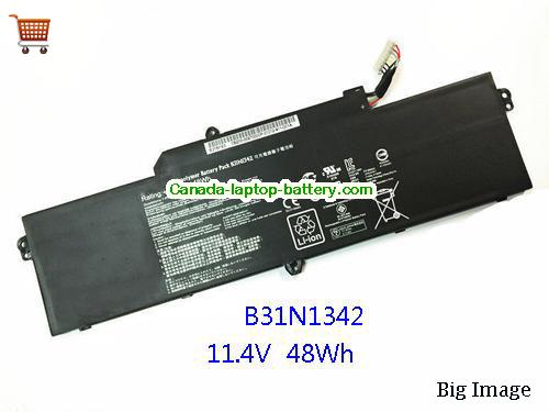Canada Original Laptop Battery for  ACER C200MA-C-1A, C200MA-DS01 C200MA-KX003, Chromebook C200MA, 3ICP76/60/82,  Black, 48Wh 11.4V