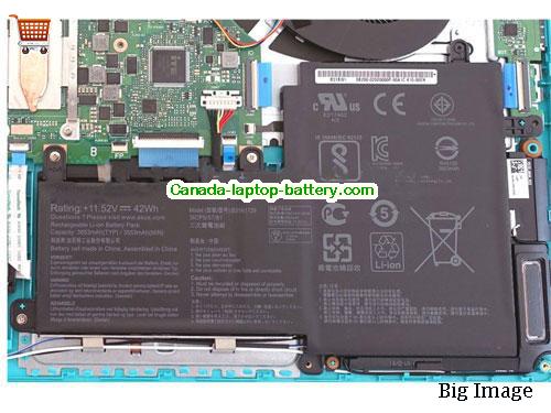 Genuine ASUS VivoBook S15 S530UA Battery 3645mAh, 42Wh , 11.52V, Black , Li-Polymer