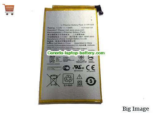 ASUS Z170CG 1A Replacement Laptop Battery 3450mAh, 13Wh  3.8V Black Li-ion