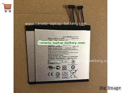 Genuine ASUS ZenPad 10 Z300CNL(P01T) Battery 4680mAh, 18Wh , 3.85V, Sliver , Li-Polymer