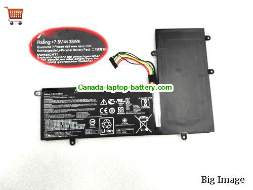 Genuine ASUS Chrombook C201PA-BS01 Battery 4840mAh, 38Wh , 7.6V, Black , Li-Polymer
