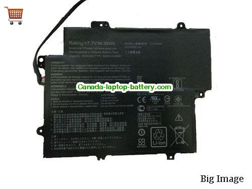 Genuine ASUS VivoBook Flip 12 TP203NA-BP055TS Battery 4940mAh, 38Wh , 7.7V, Black , Li-ion