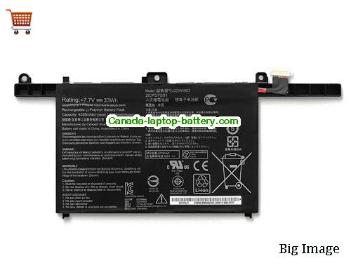 Genuine ASUS ExpertBook B9 B9450FA-BM0696R Battery 4210mAh, 33Wh , 7.7V,  , Li-Polymer