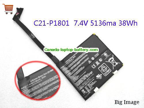 Canada ASUS C21-P1801 Battery for Transformer AIO P1801 Series