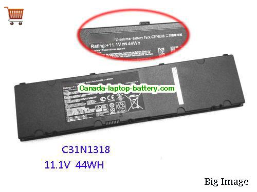 Genuine ASUS PU301L Battery 4000mAh, 44Wh , 11.1V, Black , Li-ion