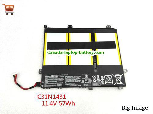 Genuine ASUS EeeBook E403SAWX0003H Battery 4840mAh, 57Wh , 11.4V, Black , Li-ion