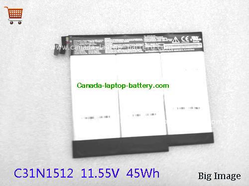 Canada ASUS C31N1512 Battery Rating 11.55V 3790mAh