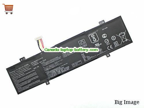 Genuine ASUS VivoBook Flip 14 TP412UA-IH31T Battery 3640mAh, 42Wh , 11.55V, Black , Li-Polymer