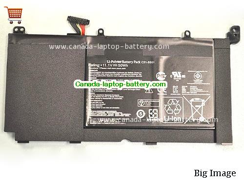 ASUS VivoBook K551LB-XX252D Replacement Laptop Battery 50Wh 11.1V Black Li-Polymer