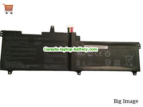 Genuine ASUS ROG Strix GL702VS Battery 5000mAh, 76Wh , 15.2V, Black , Li-ion