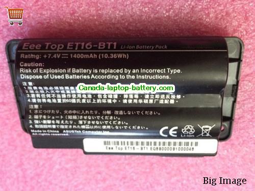 Genuine ASUS ASUS Eee Top ET16-BT1 Battery 1400mAh, 10.36Wh , 7.4V, Black , Li-ion