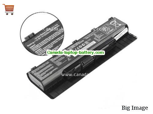 Genuine ASUS N46VM Battery 5200mAh, 56Wh , 10.8V, Black , Li-ion