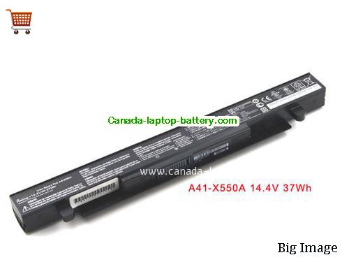 Genuine ASUS A550V Series Battery 37Wh, 14.4V, Black , Li-ion