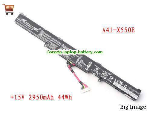 Genuine ASUS K550DP-XX060H Battery 2950mAh, 44Wh , 15V, Black , Li-ion