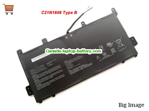 Genuine ASUS C21N1808 Battery 4940mAh, 39Wh , 7.7V, Black , Li-Polymer