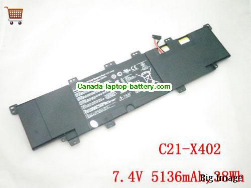 Canada ASUS C21-X402 battery for VivoBook series, 38Wh