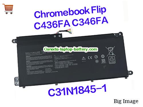 Genuine ASUS Chromebook Flip C436 Battery 3640mAh, 42Wh , 11.55V, Black , Li-Polymer