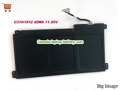 Genuine ASUS VivoBook 14 E410MA-EK007TS Battery 3640mAh, 42Wh , 11.55V, Black , Li-Polymer