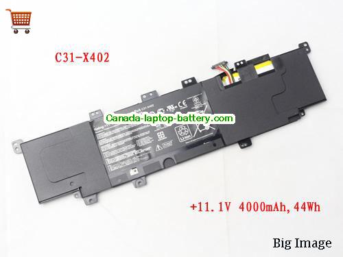 Genuine ASUS S400E Battery 4000mAh, 44Wh , 11.1V, Black , Li-Polymer