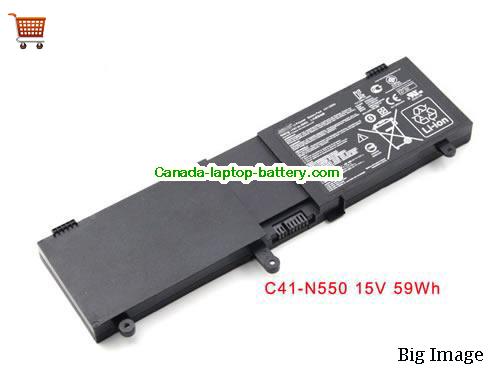Genuine ASUS G550JK-DS71 Battery 4000mAh, 59Wh , 14.8V, Black , Li-Polymer