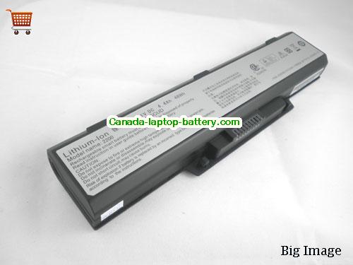Canada Original Laptop Battery for  TWINHEAD H12Y, H12M,  Black, 4400mAh 11.1V