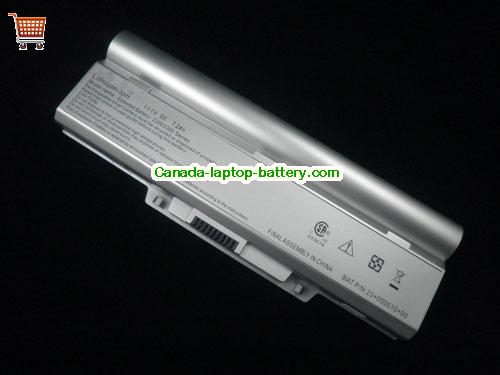 Canada Original Laptop Battery for  PHILIP Freevents X56, Freevents X56 H12Y,  Silver, 7200mAh, 7.2Ah 11.1V