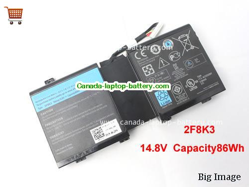 Genuine Dell P18E Battery 86Wh, 14.8V, Black , Li-ion