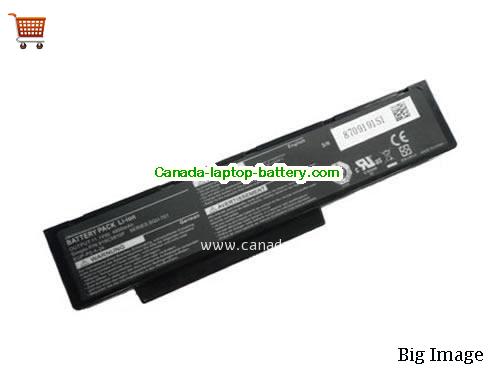 Canada Replacement Laptop Battery for  PACKARD BELL 916C5810F, Easynote MB88, EUP-P2-4-24, SQU-701,  Black, 4800mAh 11.1V