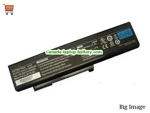 Genuine NEC 3UR18650F-2-QC-CH3 Battery 4800mAh, 53Wh , 11.1V, Black , Li-ion