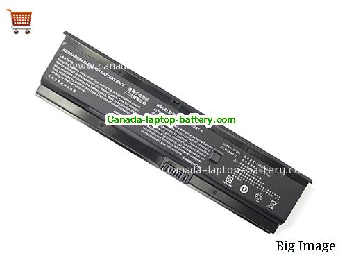 Genuine CLEVO NB50BAT6 Battery 4300mAh, 47Wh , 10.8V, Black , Li-ion