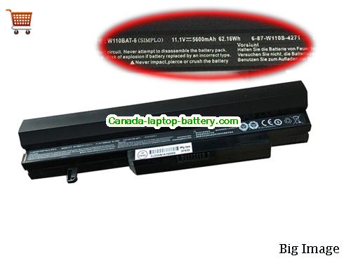 Genuine SAGER NP6110 Battery 5600mAh, 62.16Wh , 11.1V, Black , Li-ion