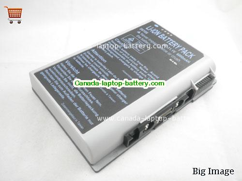 CLEVO D610 series Replacement Laptop Battery 6000mAh 11.1V Grey Li-ion