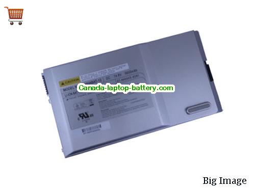CLEVO 387-M40AS-4D6 Replacement Laptop Battery 6600mAh 14.8V Silver Li-ion