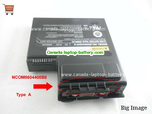 Genuine CLEVO BAT-5760 Battery 4400mAh, 14.8V, Black , Li-ion