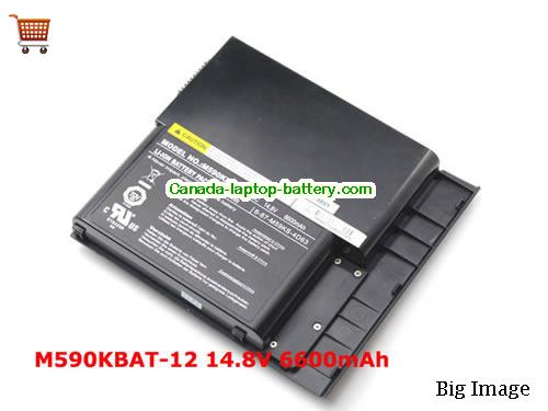 Canada Original Laptop Battery for  ALIENWARE Aurora MALX M59, Aurora MALX M590,  Black, 6600mAh 14.8V