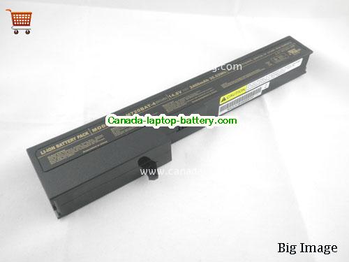 Genuine CLEVO 6-87-M72SS-4DF1 Battery 2400mAh, 14.8V, Black , Li-ion