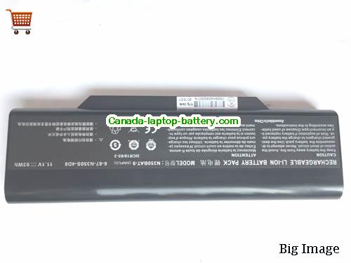 Genuine CLEVO N350BAT-9 Battery 93Wh, 11.1V, Black , Li-ion