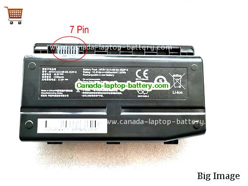 Genuine MECHREVO MR X6Ti-H Battery 4400mAh, 47.52Wh , 10.8V, Black , Li-ion