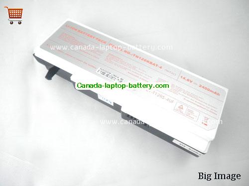 Genuine CLEVO TN120 Series Battery 2400mAh, 14.8V, Black and White , Li-ion