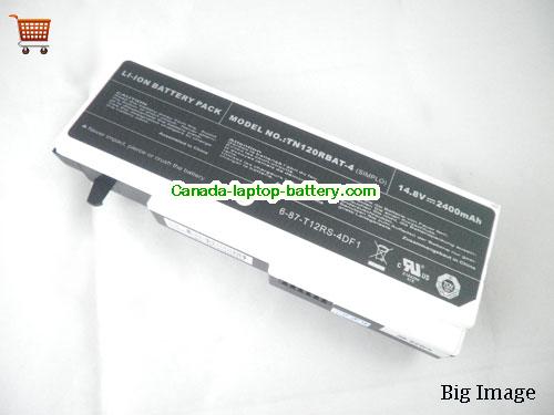 Genuine CLEVO TN120R Battery 2400mAh, 14.8V, Black and White , Li-ion