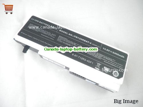 Genuine CLEVO TN120RBAT-4 Battery 2400mAh, 14.8V, Black and White , Li-ion