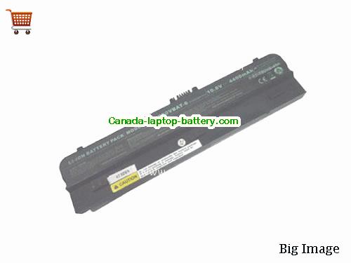 Genuine CLEVO 6-67-T80VS-454 Battery 4400mAh, 10.8V, Black , Li-ion