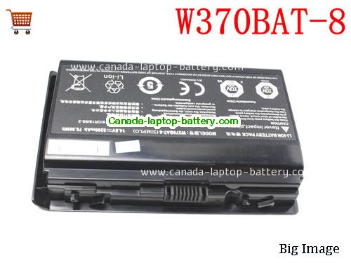 Genuine CLEVO W350ET Battery 5200mAh, 76.96Wh , 14.8V, Black , Li-ion