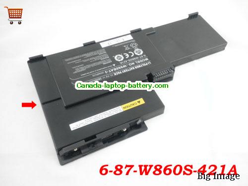 Genuine CLEVO 6-87-W860S-421A Battery 3800mAh, 11.1V, Black , Li-Polymer