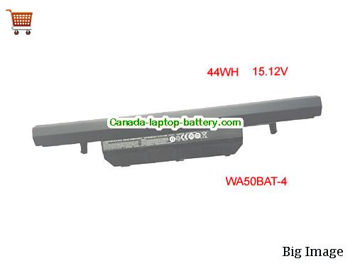 Genuine CLEVO 6-87-WA50S Battery 44Wh, 15.12V, Black , Li-ion